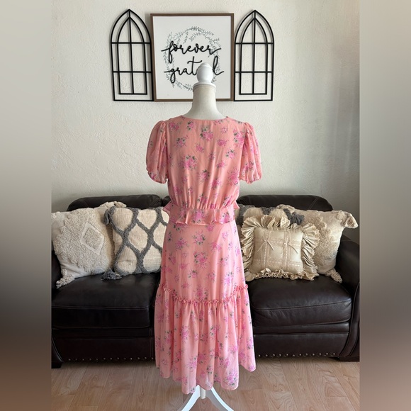 LoveShackFancy x Target Collab Pink Midi Dress - Size 10 Whimsical Boho Summer - Picture 8 of 15